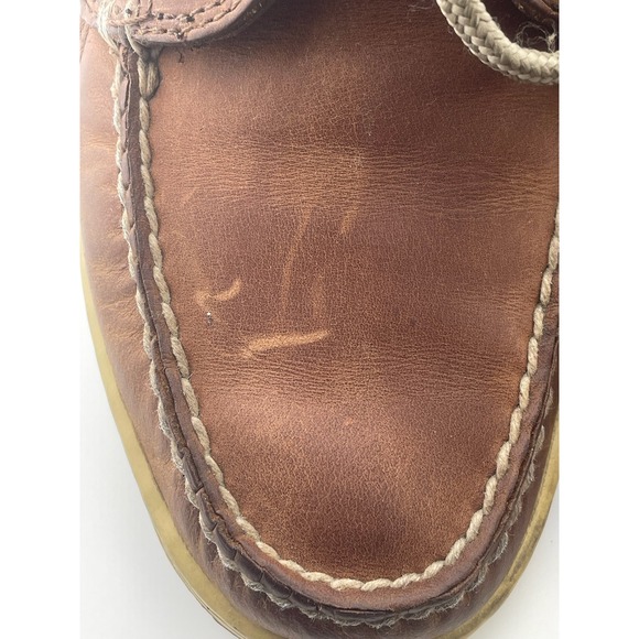 Men's Sperry AO boat deck shoes brown leather sz 10 Top Sider Authentic Original - Picture 12 of 16